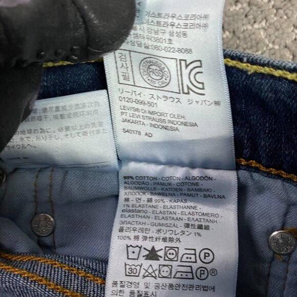 Levi's 527 Slim Bootcut Jeans Men's 40 x 32 Blue Cotton Boot Cut - Picture 10 of 16